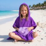 Toalla Poncho Cambiador Morado - Imagen 3