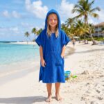 Toalla Poncho Cambiador Morado Azul - Imagen 3