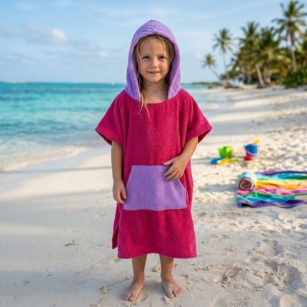 Toalla Poncho Cambiador Rojo