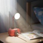 Lámpara de Escritorio Multifuncional Tajador Portalápices Rojo