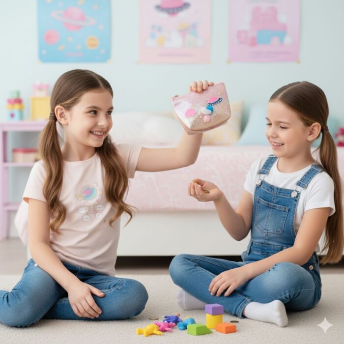 Monedero Kawai para niñas Rosado - Imagen 2
