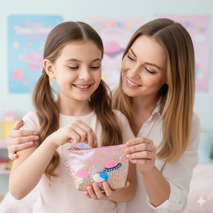 Monedero Kawai para niñas Rosado - Imagen 4