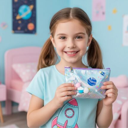 Monedero kawai para niñas Violeta