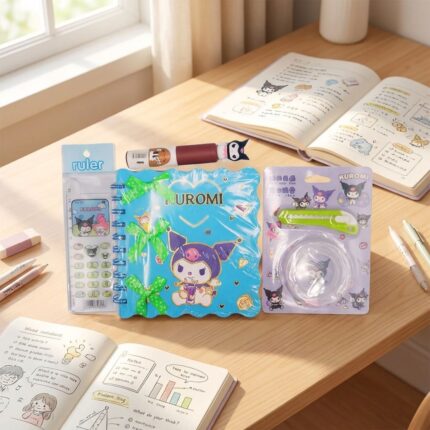 Pack Escolar Kawaii Gatita Coqueta blanca