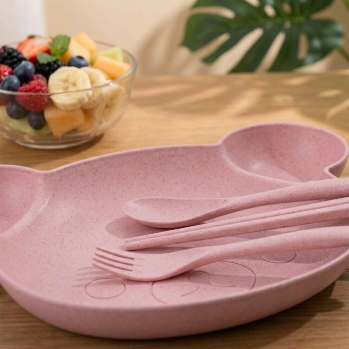 Plato para Bebé - Modelo Oso Rosado - Imagen 2