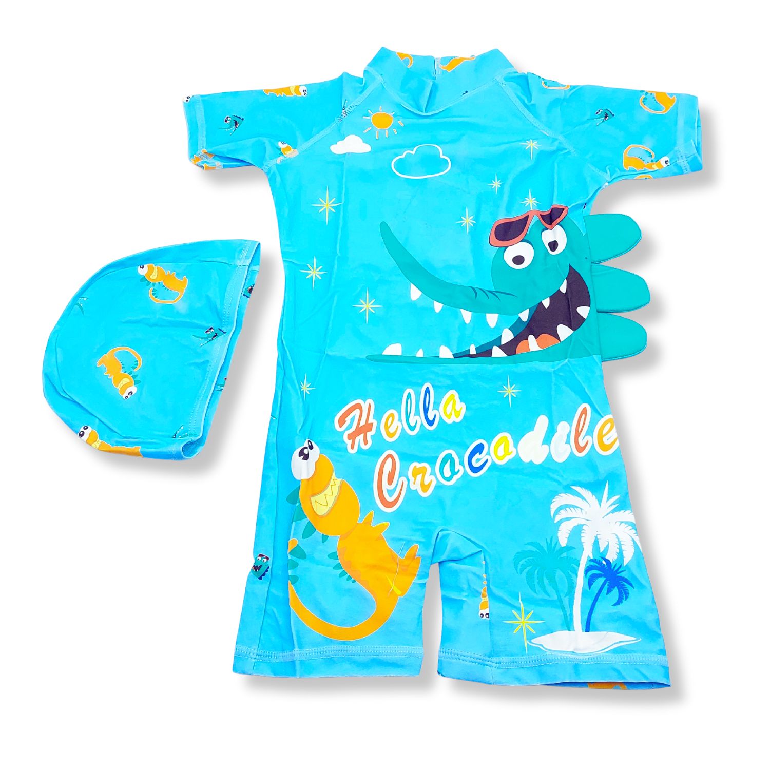Ropa-de-Bano-para-Nino-UV-Celeste-con-Dinosaurio-Espada-Verde-1-2.jpeg Ropa de Baño para Niño UV Celeste con Dinosaurio Espada Verde - Imagen 1