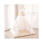 Carpa Tipi más Alfombra con diseño Buho Hojas - Imagen 2