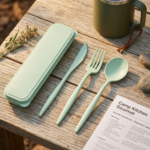 Set de Cubiertos de Camping - Verde - Imagen 2