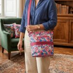 Bolso Mochila Cruzado Rosado Floreado - Imagen 2