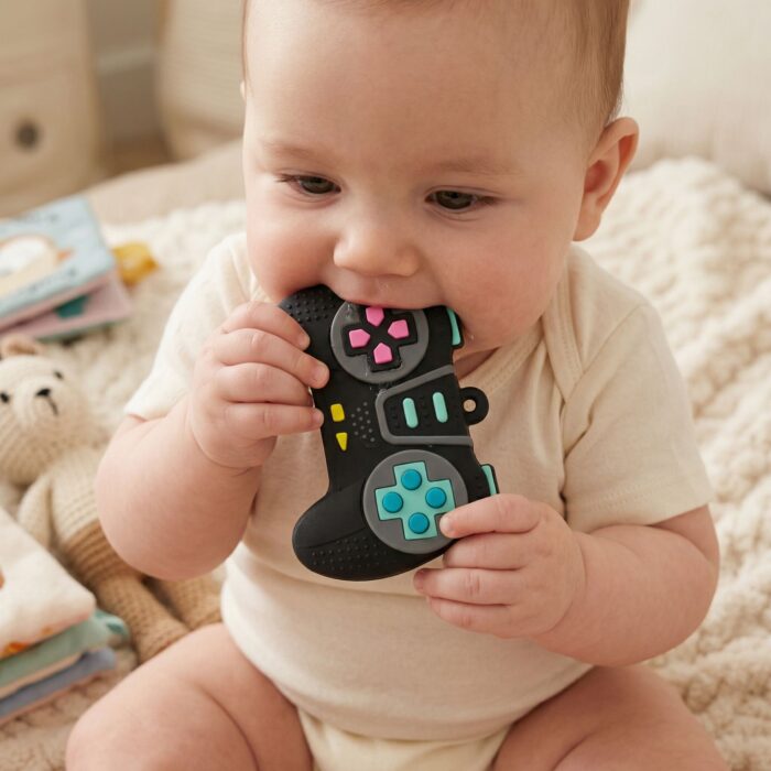 Mordedor para Bebe forma de Mando Negro - Imagen 4