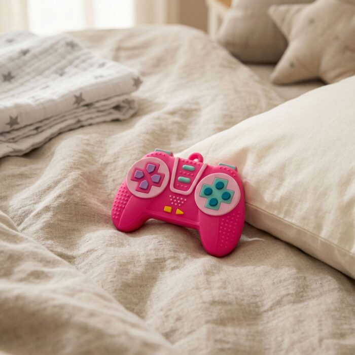 Mordedor para Bebe forma de Mando Fucsia - Imagen 3