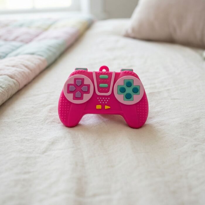 Mordedor para Bebe forma de Mando Fucsia - Imagen 2