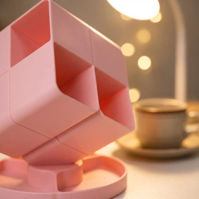 ORGANIZADOR GIRATORIO PREMIUN ROSADO - Imagen 2