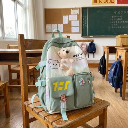Mochila Kawaii Osito Verde