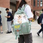 Mochila Kawaii Osito Verde - Imagen 4