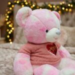 Peluche Multicolor Oso Tierno Con Chompa Melón - Imagen 2
