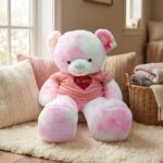 Peluche Multicolor Oso Tierno Con Chompa Melón