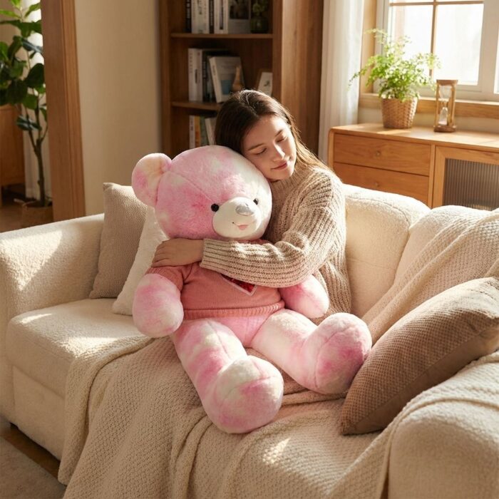 Peluche Multicolor Oso Tierno Con Chompa Melón - Imagen 4