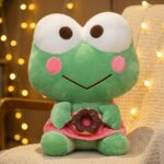 Peluche Rana Tierna Con Vestido Rosa