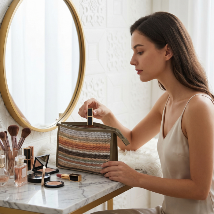Neceser Organizador de Maquillaje Marrón - Imagen 3
