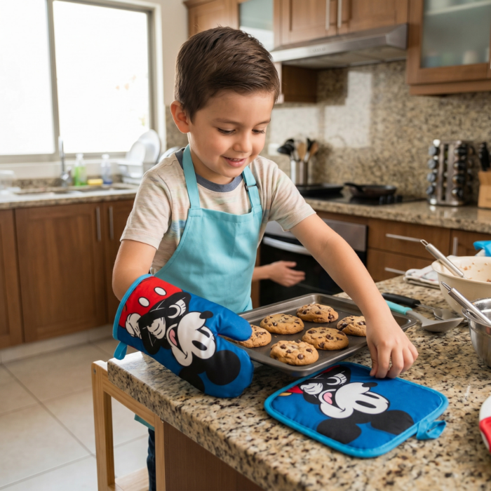 Guante de Horno y Toma Olla Mickey Mouse Azul - Imagen 3