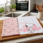 Set x2 Secadores de Snoopy Rosado y Blanco - Imagen 2