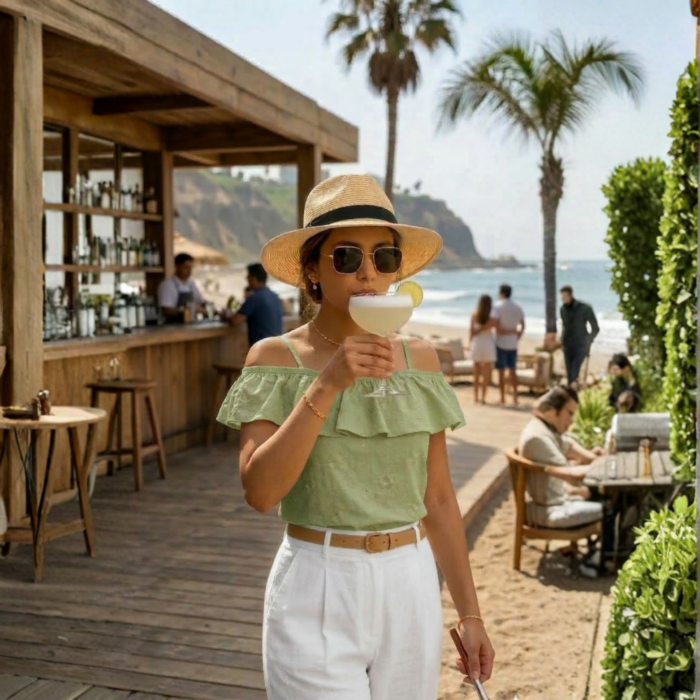Blusa Bordada con Hombros Descubiertos Verde - Imagen 4