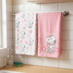 Set x2 Secadores de Snoopy Blanco y Rosado - Imagen 4