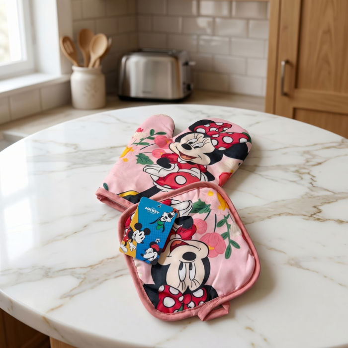 Guante de Horno y Toma Olla Minnie Mouse Rosa - Imagen 4