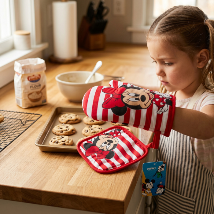 Guante de Horno y Toma Olla Minnie Mouse Rojo - Imagen 3