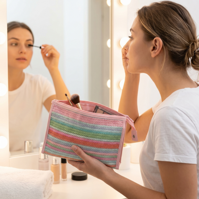 Neceser Organizador de Maquillaje Rosa - Imagen 4