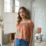 Blusa Rumbera Manga Corta