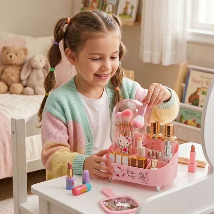 Organizadora de Maquillaje Gato Rosa - Imagen 3