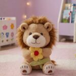 Peluche de León con Flor 40 cm