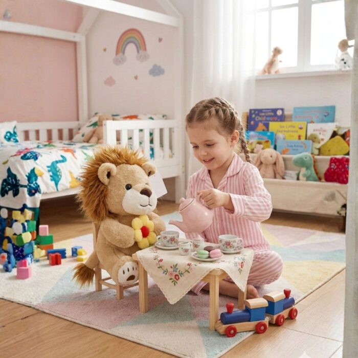 Peluche de León con Flor 40 cm - Imagen 2