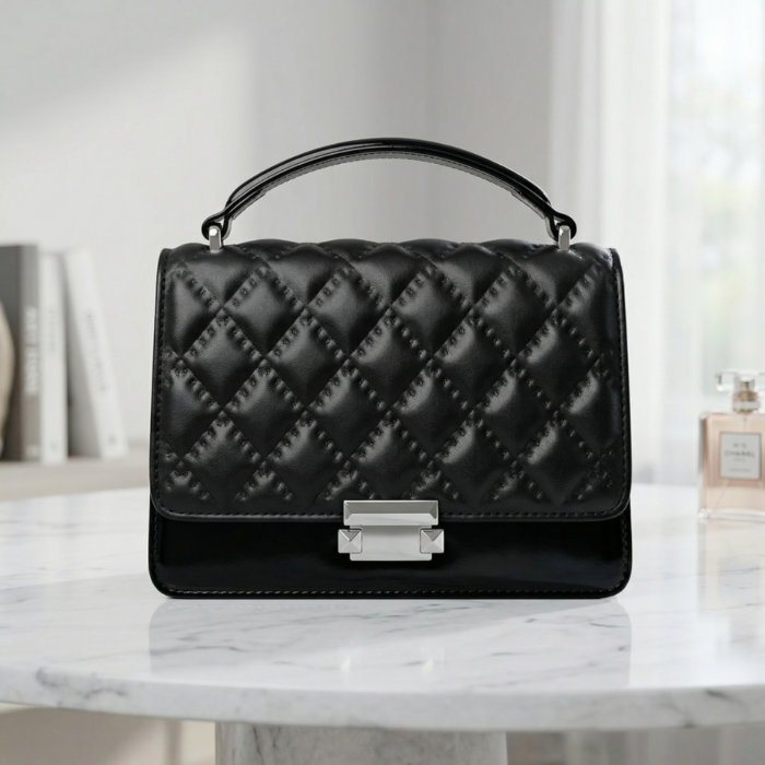 Cartera de Cuadros Negro - Imagen 2