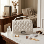 Cartera de Cuadros Blanco