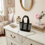 Cartera de Mano Mini Tote Negro - Imagen 2