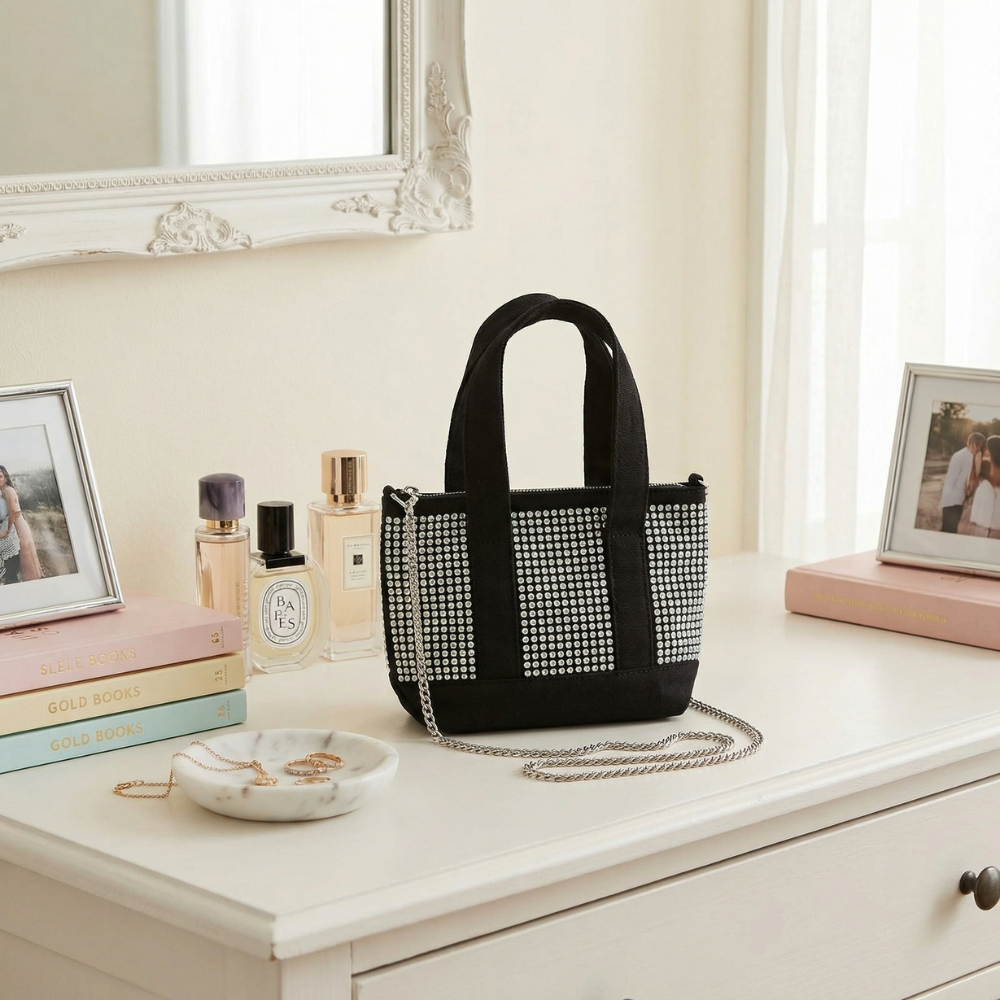 DGH261643-Cartera de Mano Mini Tote Negro_3 Cartera de Mano Mini Tote Negro - Imagen 1