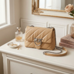 Cartera de Hombro Marrón Claro