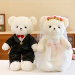 Pareja de Ositos de Peluche Novios- Regalo Ideal para Bodas y Celebraciones