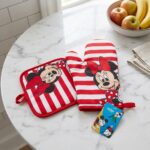 Guante de Horno y Toma Olla Minnie Mouse Rojo