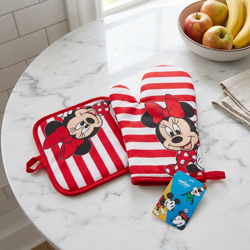 Guantes_de_cocina_202604201447 Guante de Horno y Toma Olla Minnie Mouse Rojo - Imagen 1