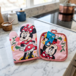 Guante de Horno y Toma Olla Minnie Mouse Rosa