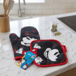 Guante de Horno y Toma Olla Mickey Mouse Negro