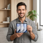 Pack x3 Pañuelos Hombre Azul, Gris y Celeste - Imagen 3