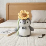 Peluche Pinguino Gris con Girasol 27 cm - Imagen 4