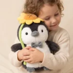 Peluche Pinguino Negro con Girasol 27 cm