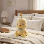 Peluche Pollito con Flor Amarillo 34 cm Importado - Imagen 4