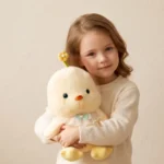 Peluche Pollito con Flor Amarillo 34 cm Importado - Imagen 3